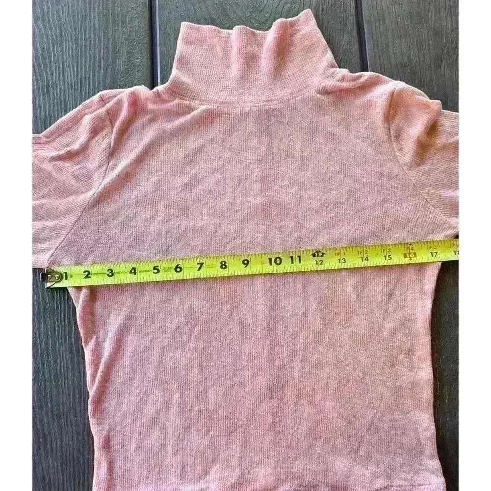 Intimately Free People Cropped Layering Top Large Mock Neck Long Sleeve Sheer - Picture 5 of 9